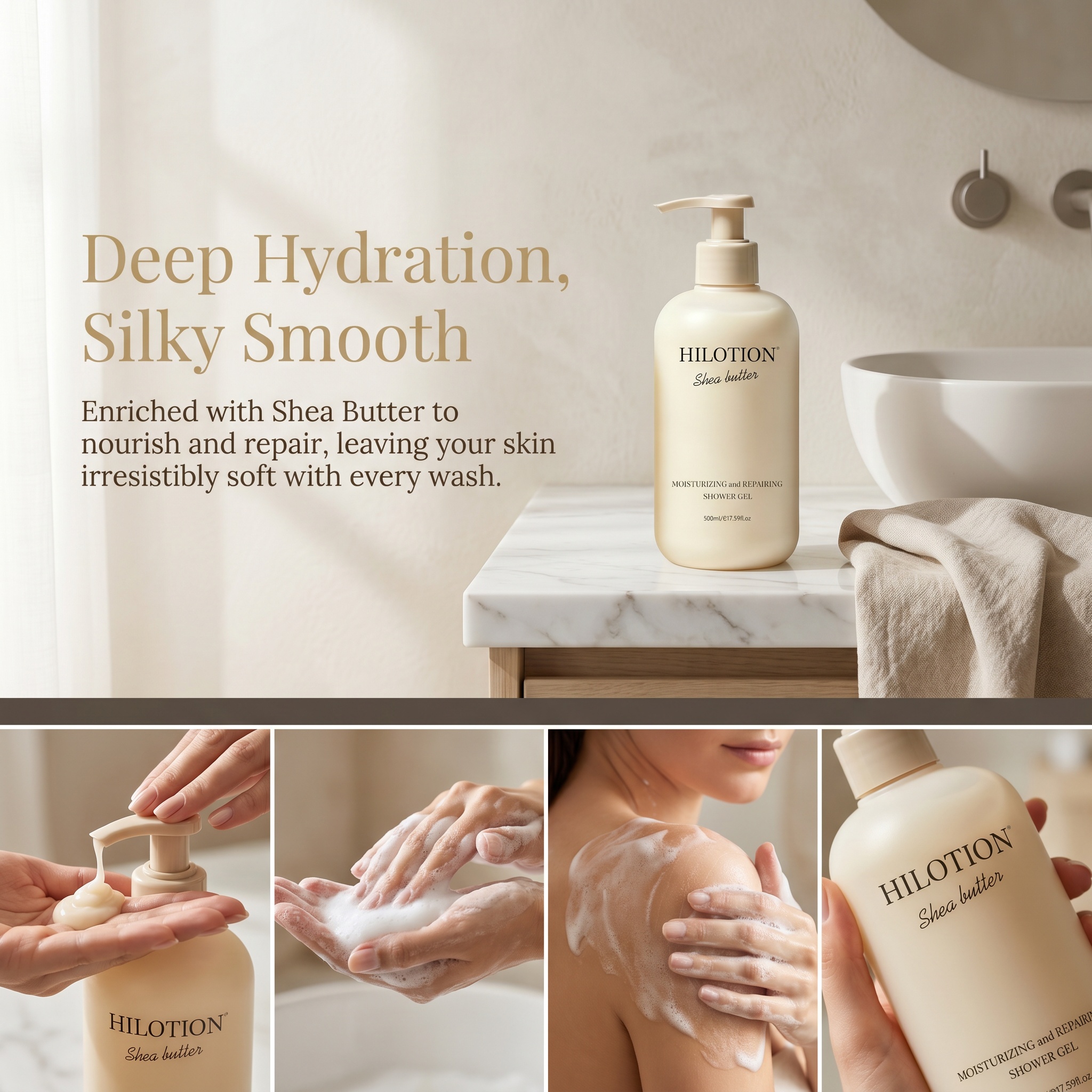 Nourishing Shea Butter Body Wash | Repairs Dry Skin & Locks in Moisture - 图片 3