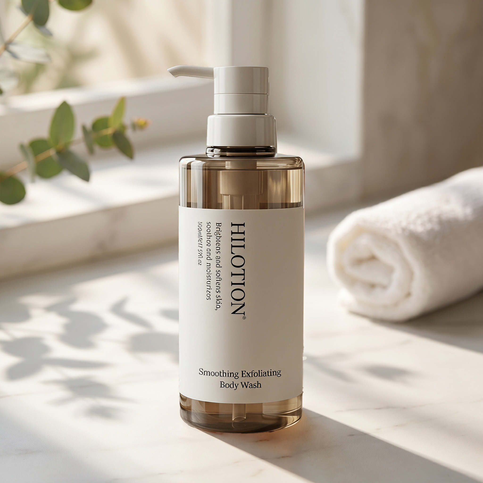 Hilotion Smoothing Exfoliating Body Wash - Brightens, Softens & Moisturizes Skin (500ml)