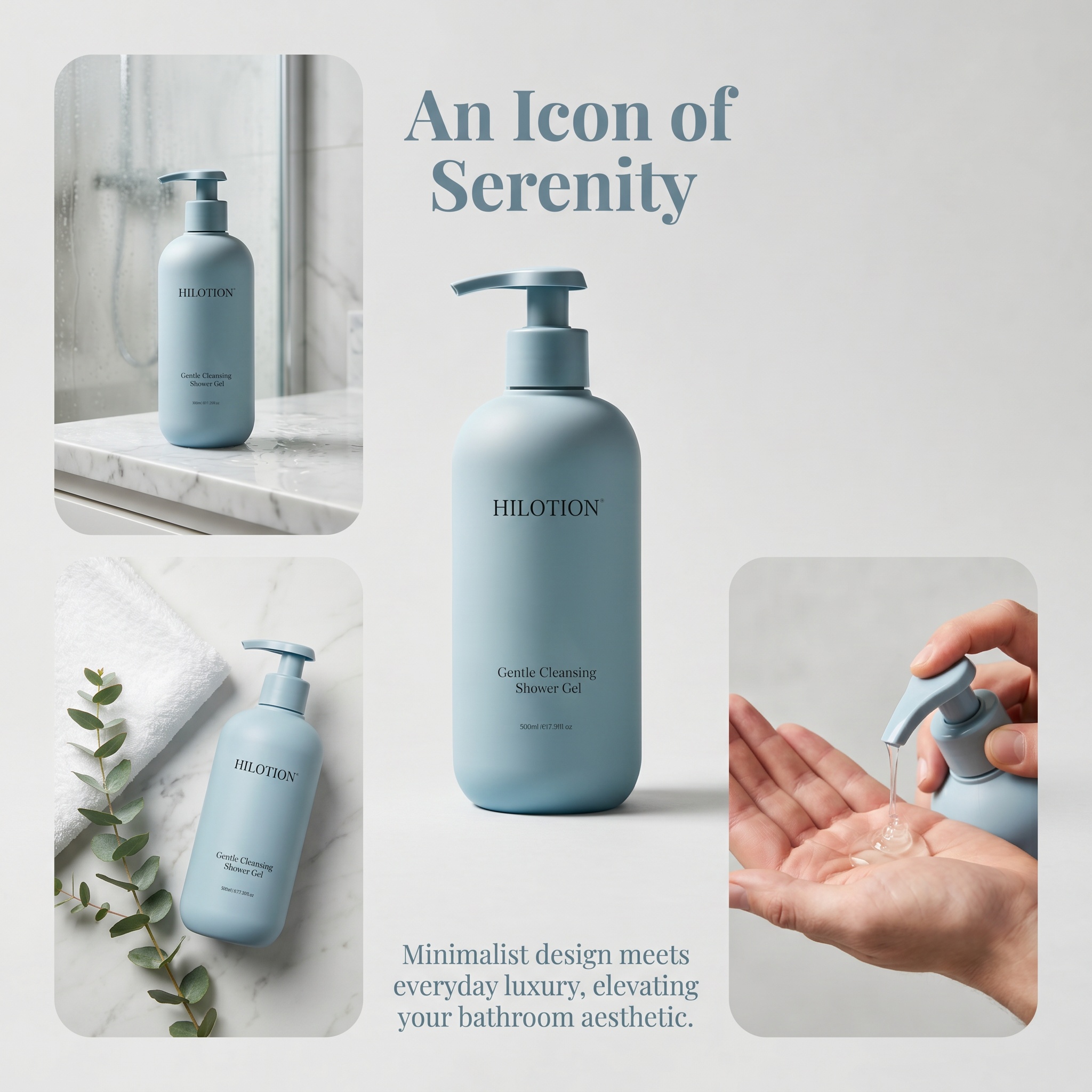 Hilotion Gentle Cleansing Shower Gel - Mild Daily Body Wash for All Skin Types (500ml) - 图片 5