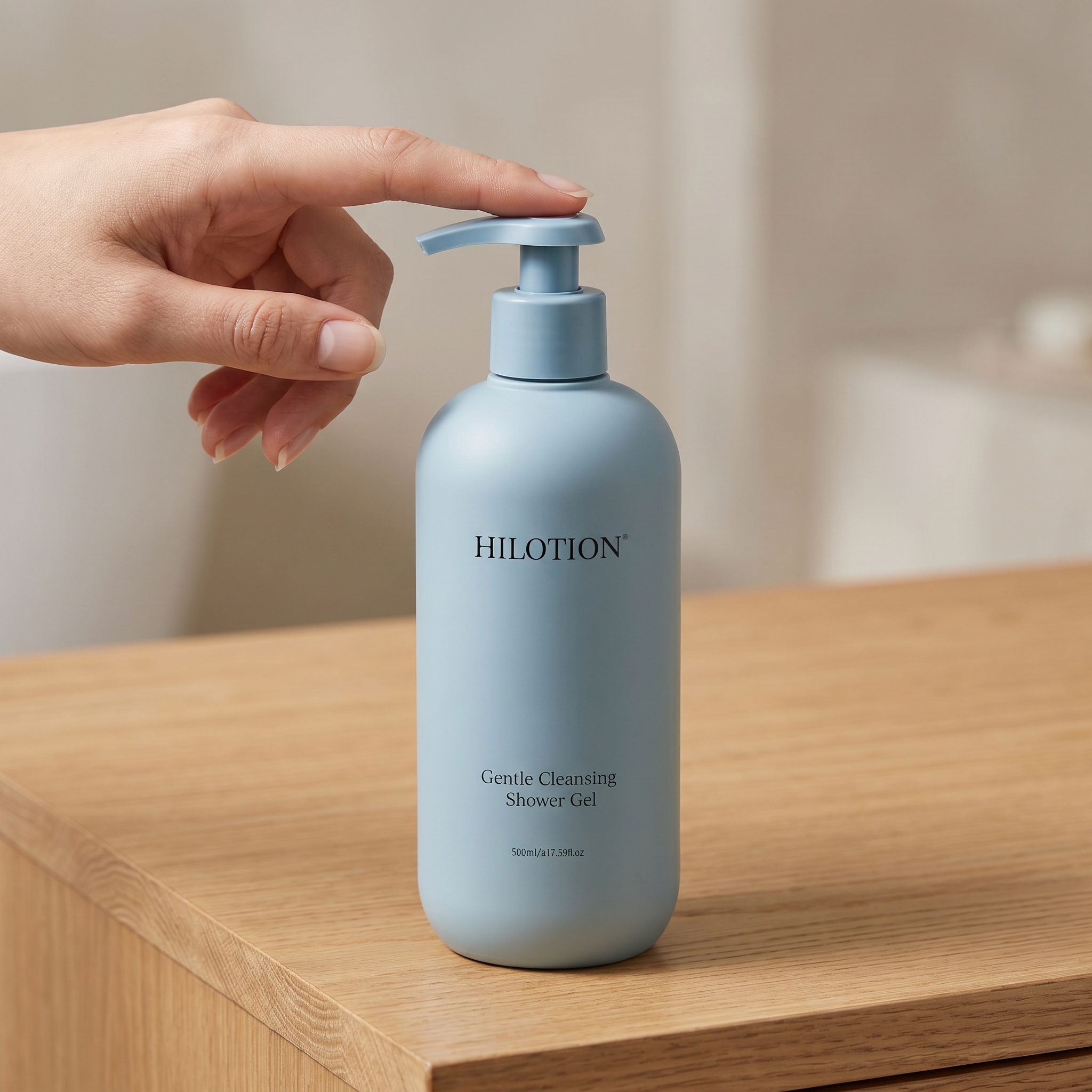 Hilotion Gentle Cleansing Shower Gel - Mild Daily Body Wash for All Skin Types (500ml) - 图片 3