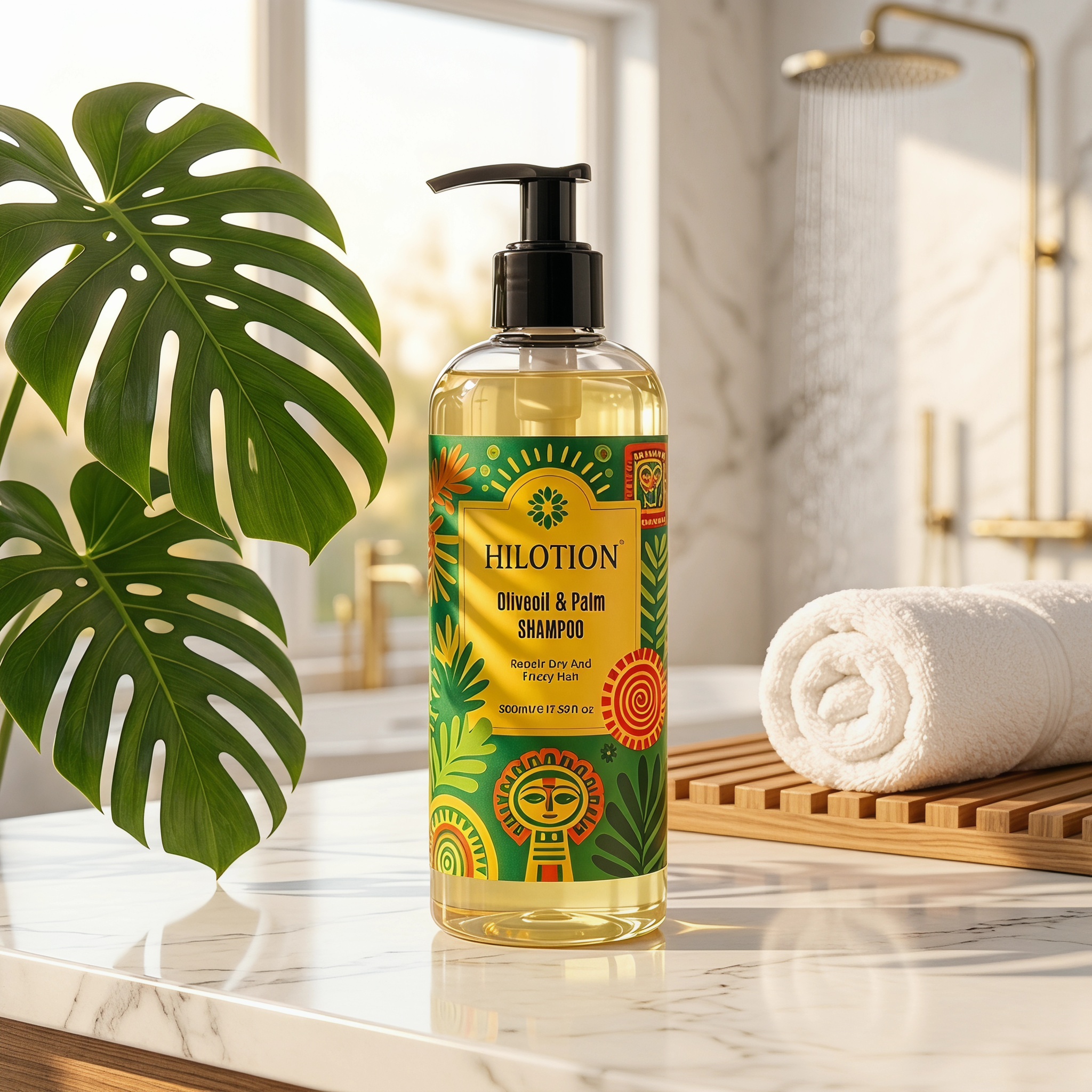 Hilotion Olive Oil & Palm Nourishing Repair Shampoo For Dry Frizzy Hair 500ml - 图片 6