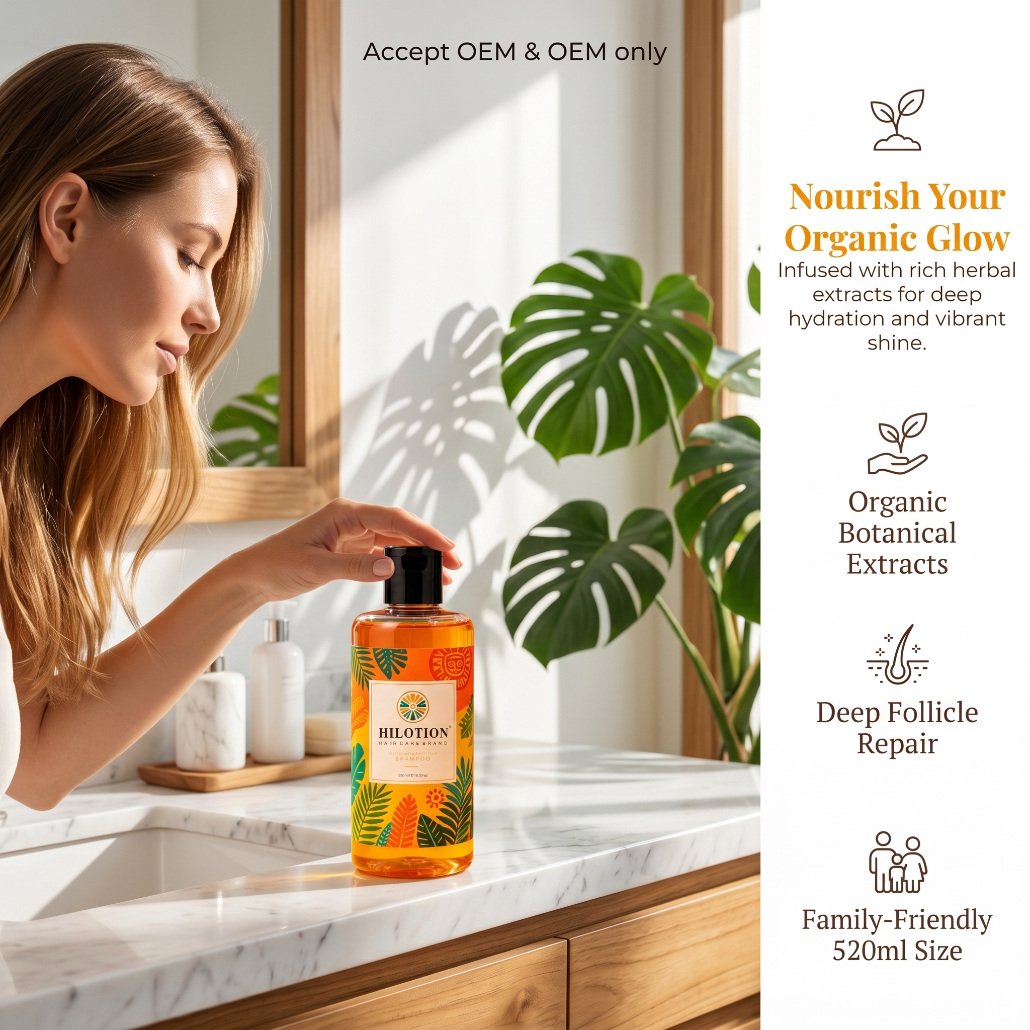 Hilotion Citronella Anti-Itch Tropical Botanical Scalp Care Shampoo 520ml - 图片 2