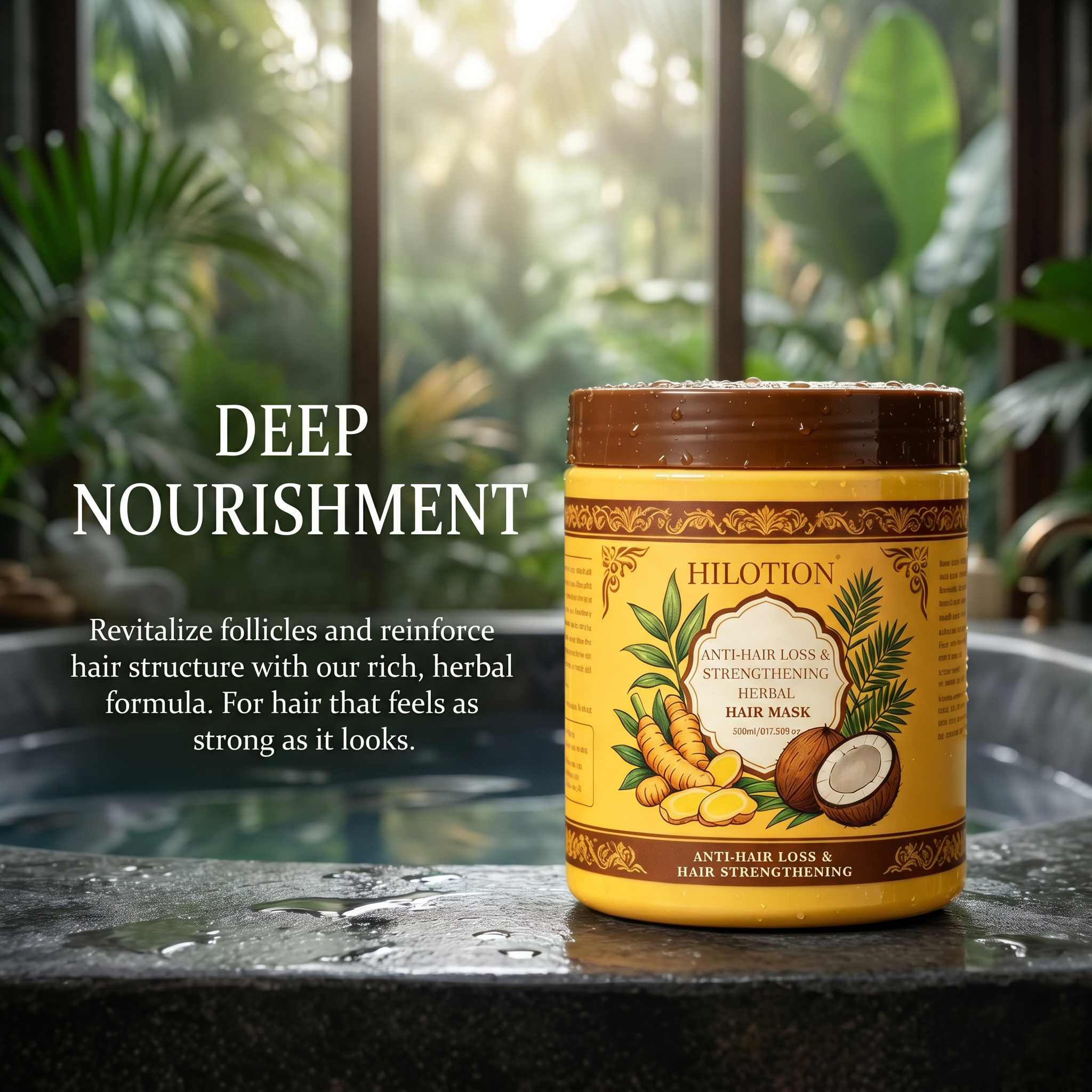 Hilotion Herbal Anti Hair Loss Strengthening Hair Mask - Image 4