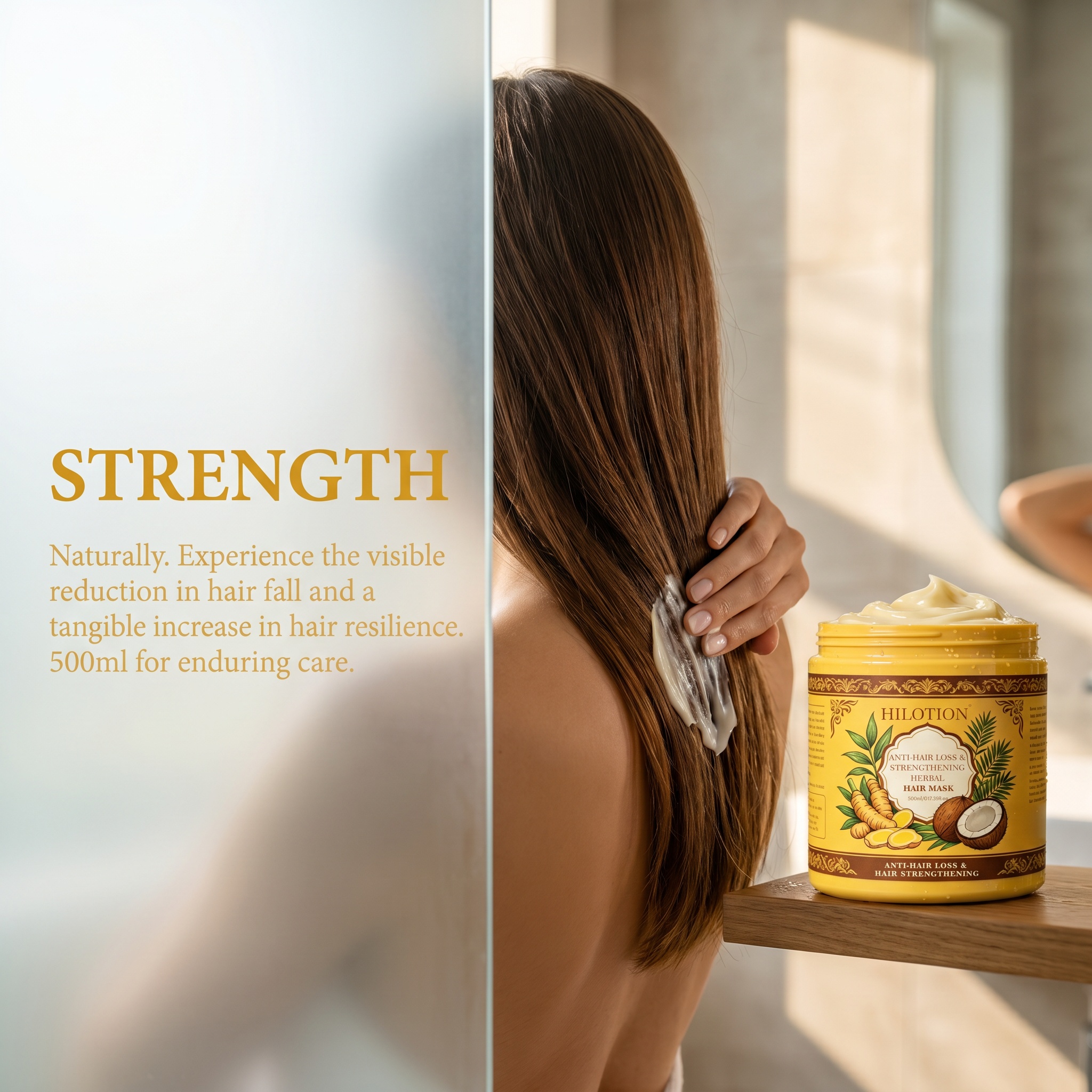 Hilotion Herbal Anti Hair Loss Strengthening Hair Mask - Image 6
