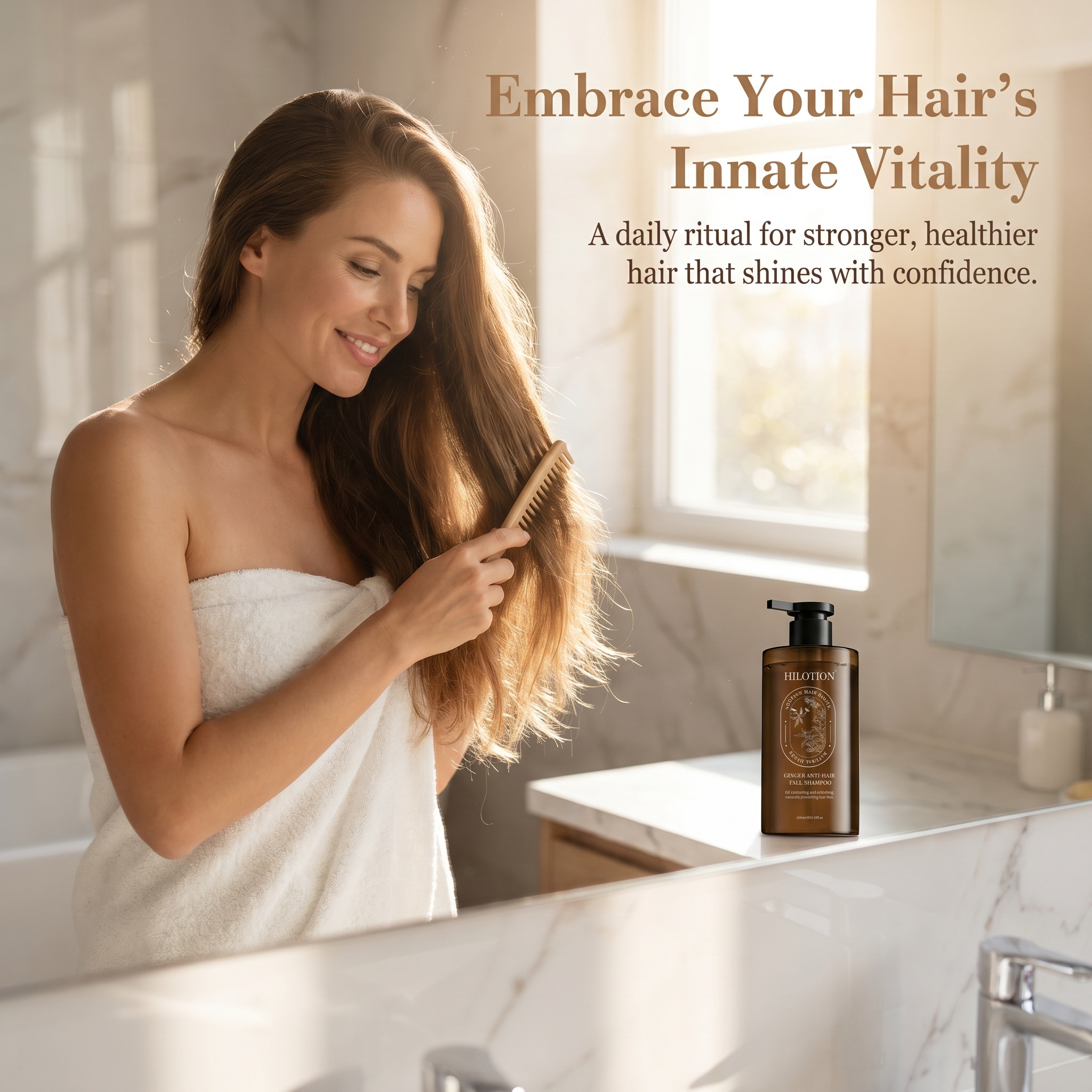 Hilotion Ginger Anti-Hair Fall Shampoo - Nourishes Roots & Controls Oil (500ml) - 图片 5