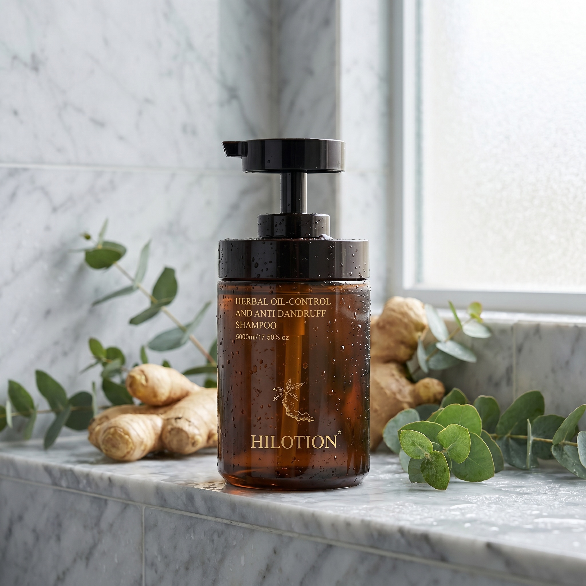 Hilotion Herbal Oil-Control & Anti-Dandruff Shampoo - Deep Cleanse for Oily Scalp (500ml) - Image 2