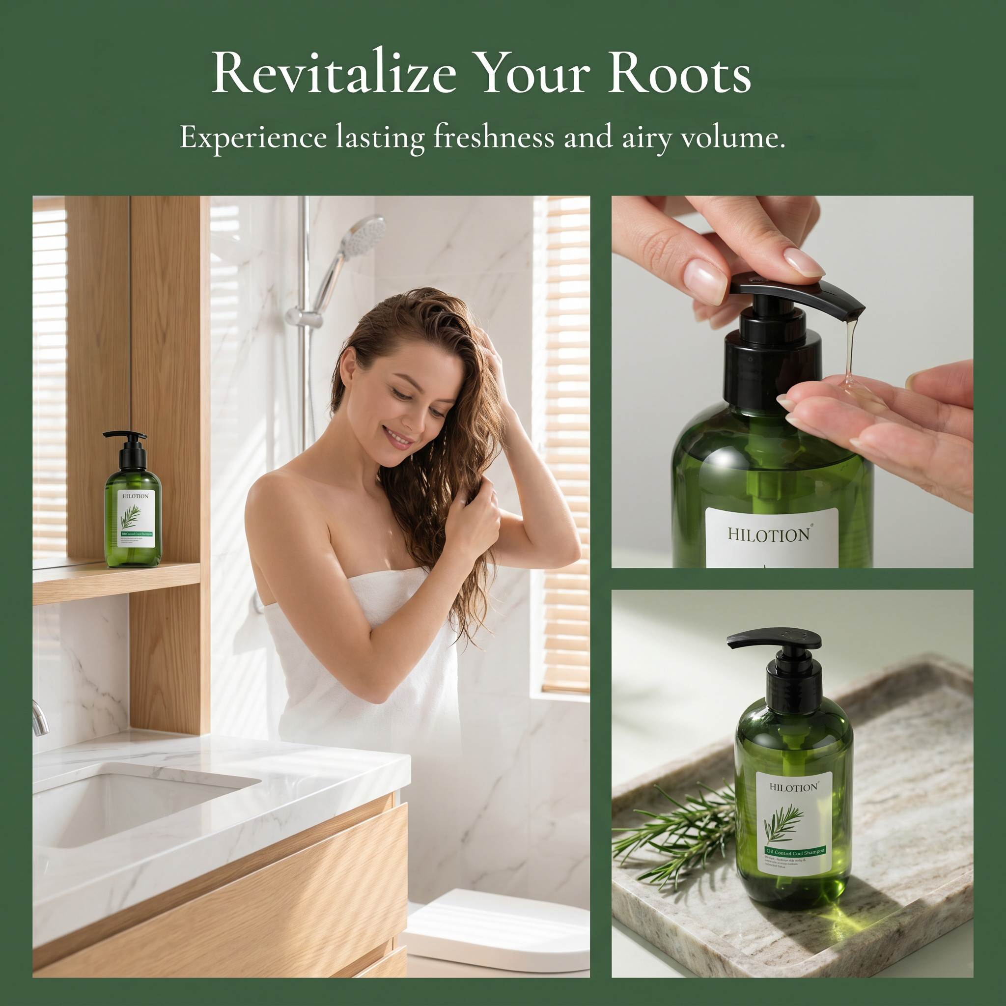 Hilotion Rosemary Oil Control Shampoo - Cooling & Deep Cleansing for Oily Scalp (500ml) - Image 5