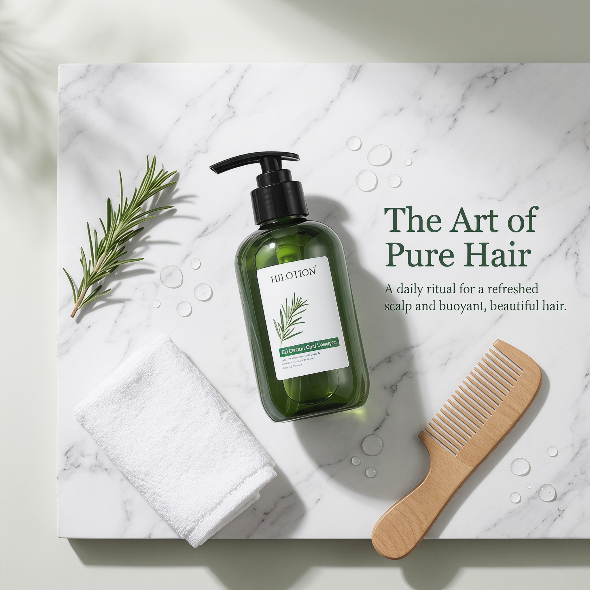 Hilotion Rosemary Oil Control Shampoo - Cooling & Deep Cleansing for Oily Scalp (500ml) - Image 3