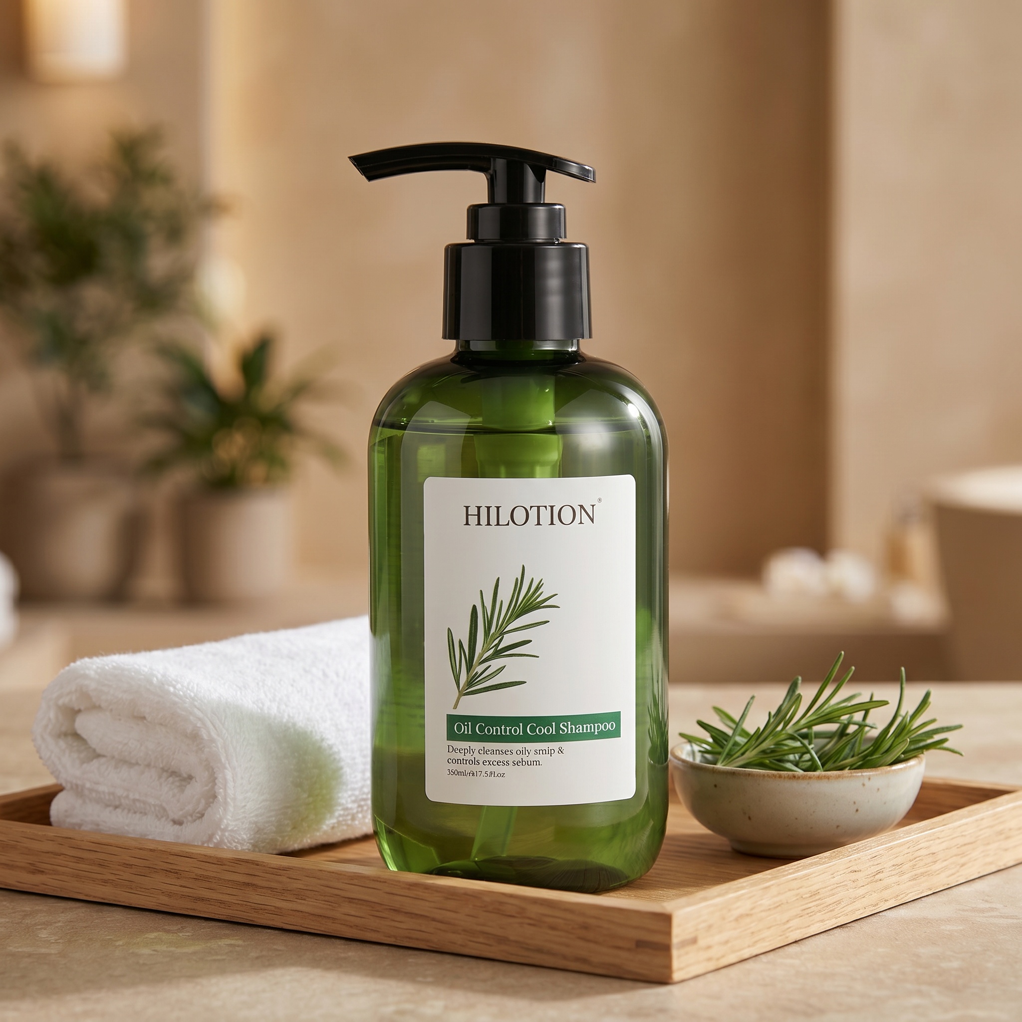 Hilotion Rosemary Oil Control Shampoo - Cooling & Deep Cleansing for Oily Scalp (500ml) - Image 2