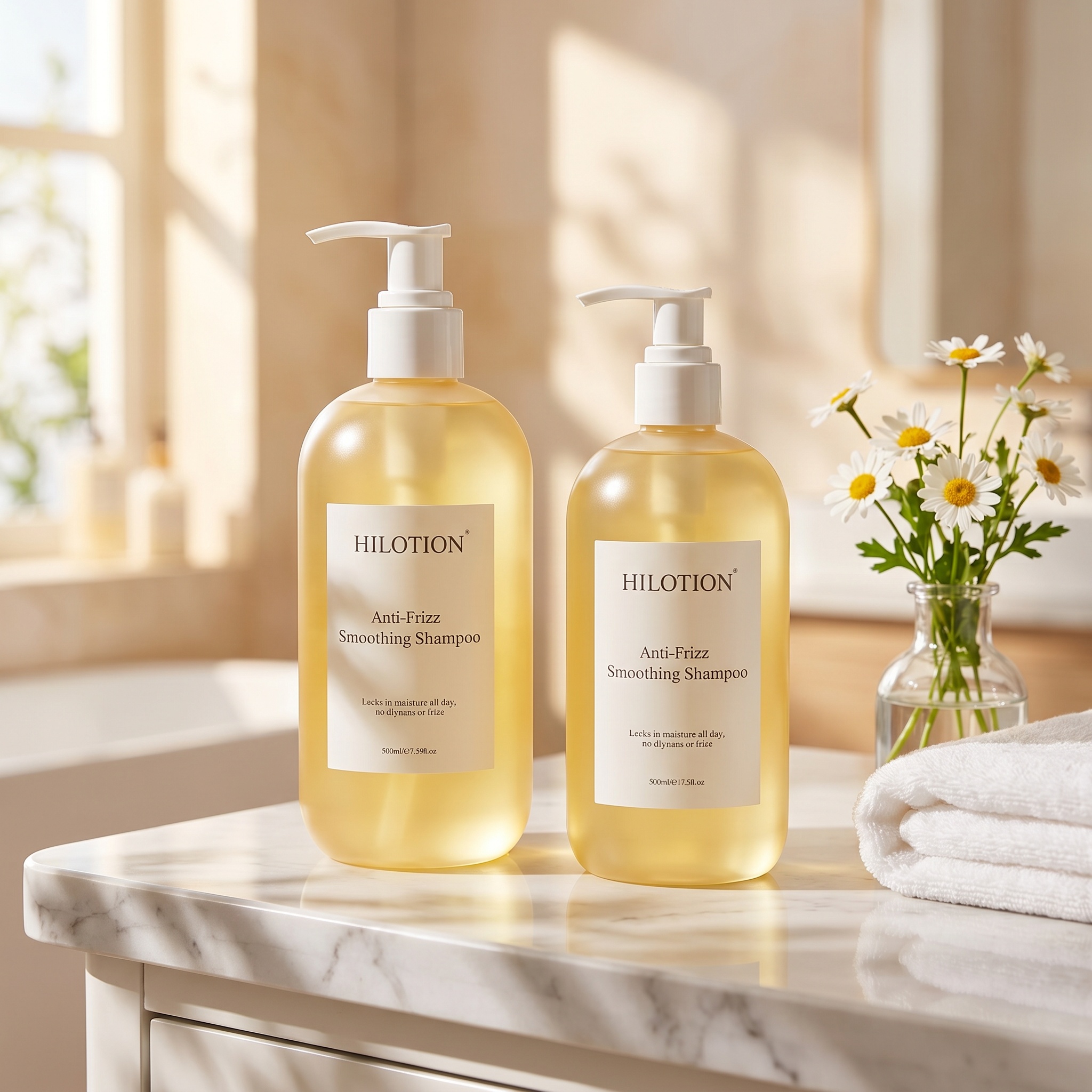 Hilotion Anti-Frizz Smoothing Shampoo - Silky Smooth & Moisture Locking (500ml) - Image 3