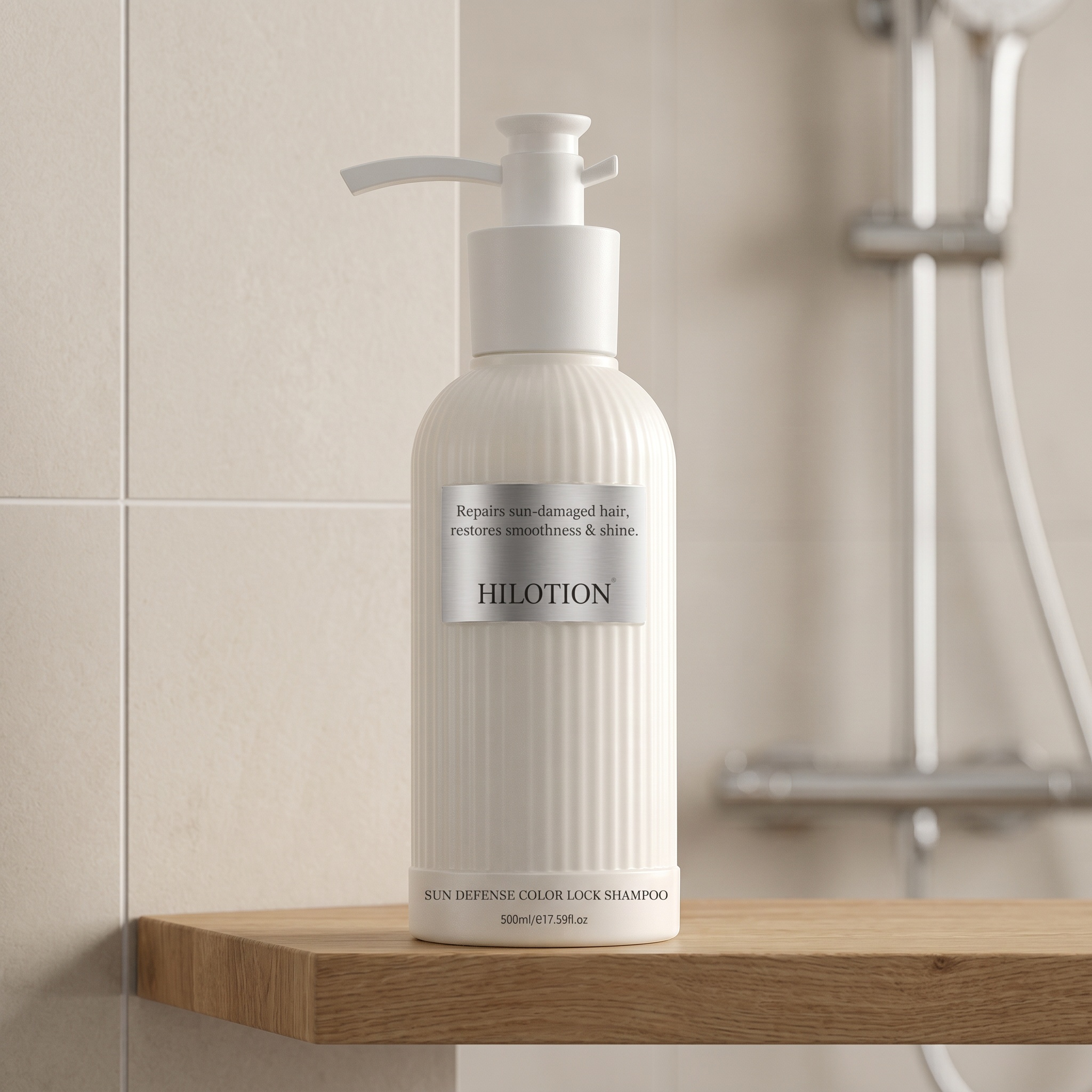 Hilotion Sun Defense Color Lock Shampoo - Repairs Sun Damage & Restores Shine (500ml)
