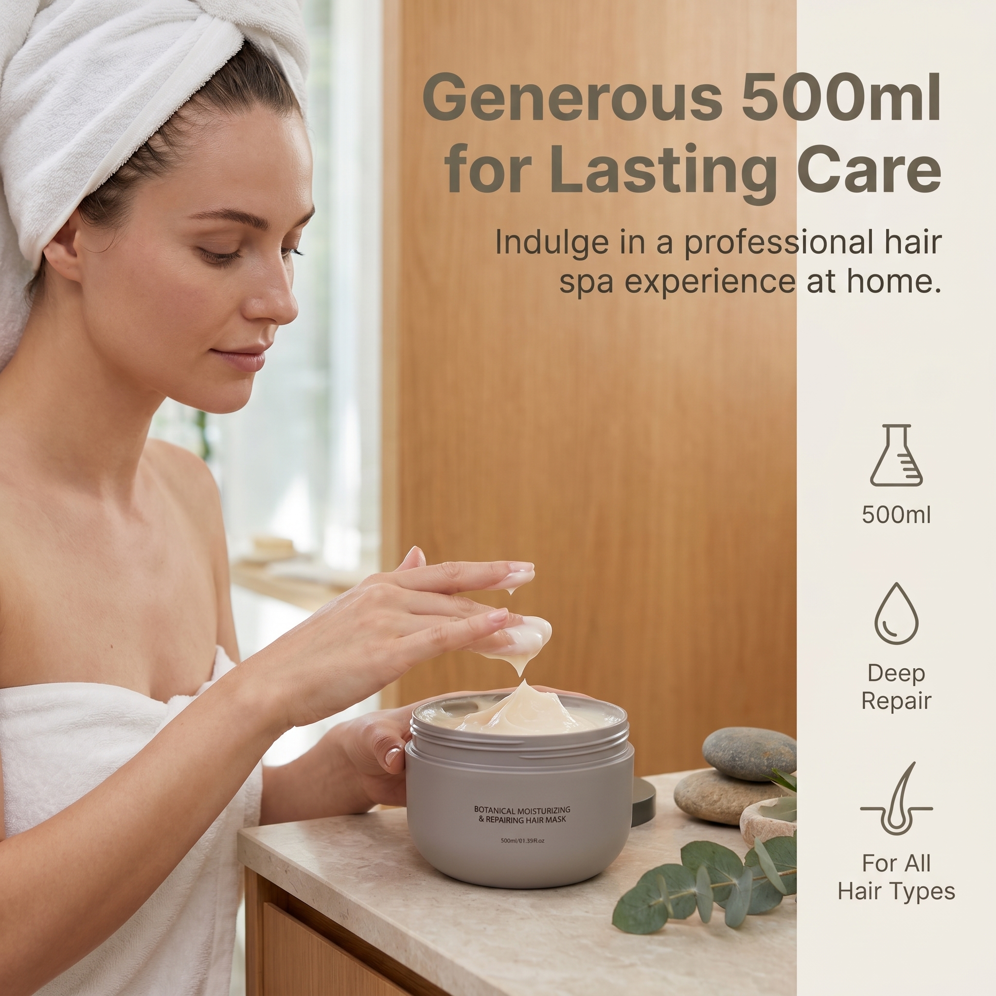 Hilotion Botanical Moisturizing & Repairing Hair Mask - Image 4