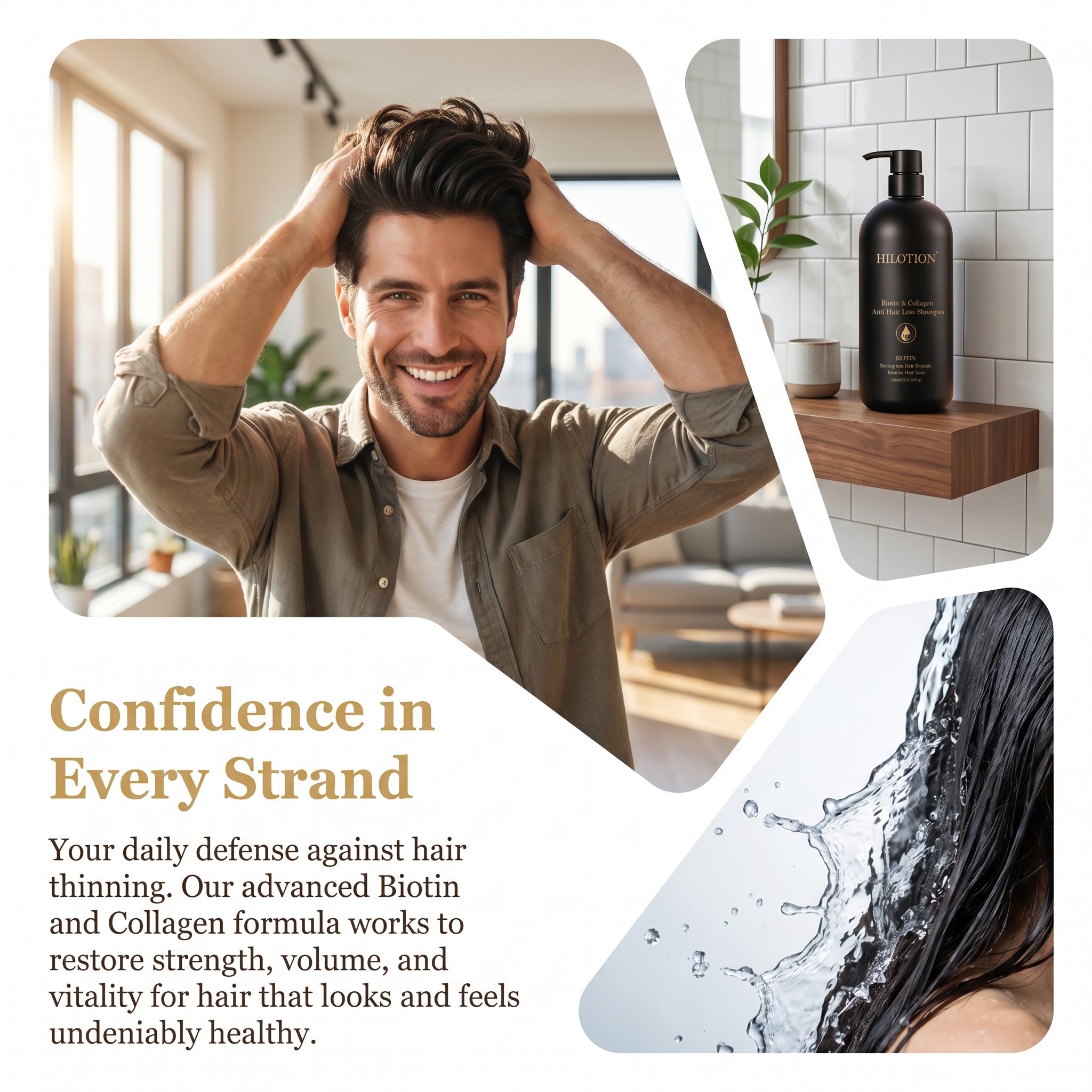 Anti-Hair Fall Shampoo with Biotin & Collagen | Strengthens Strands & Reduces Breakage - Image 8