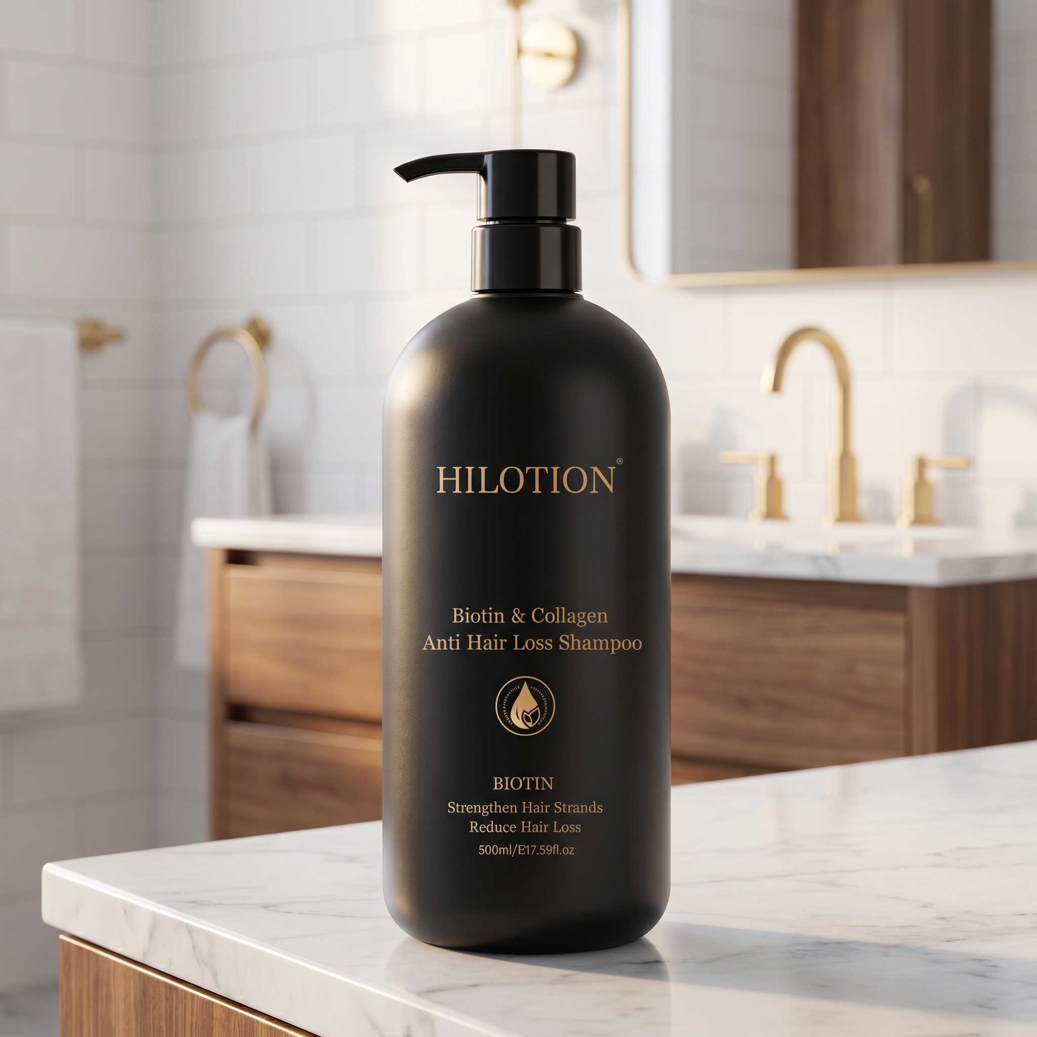 Anti-Hair Fall Shampoo with Biotin & Collagen | Strengthens Strands & Reduces Breakage - Image 3