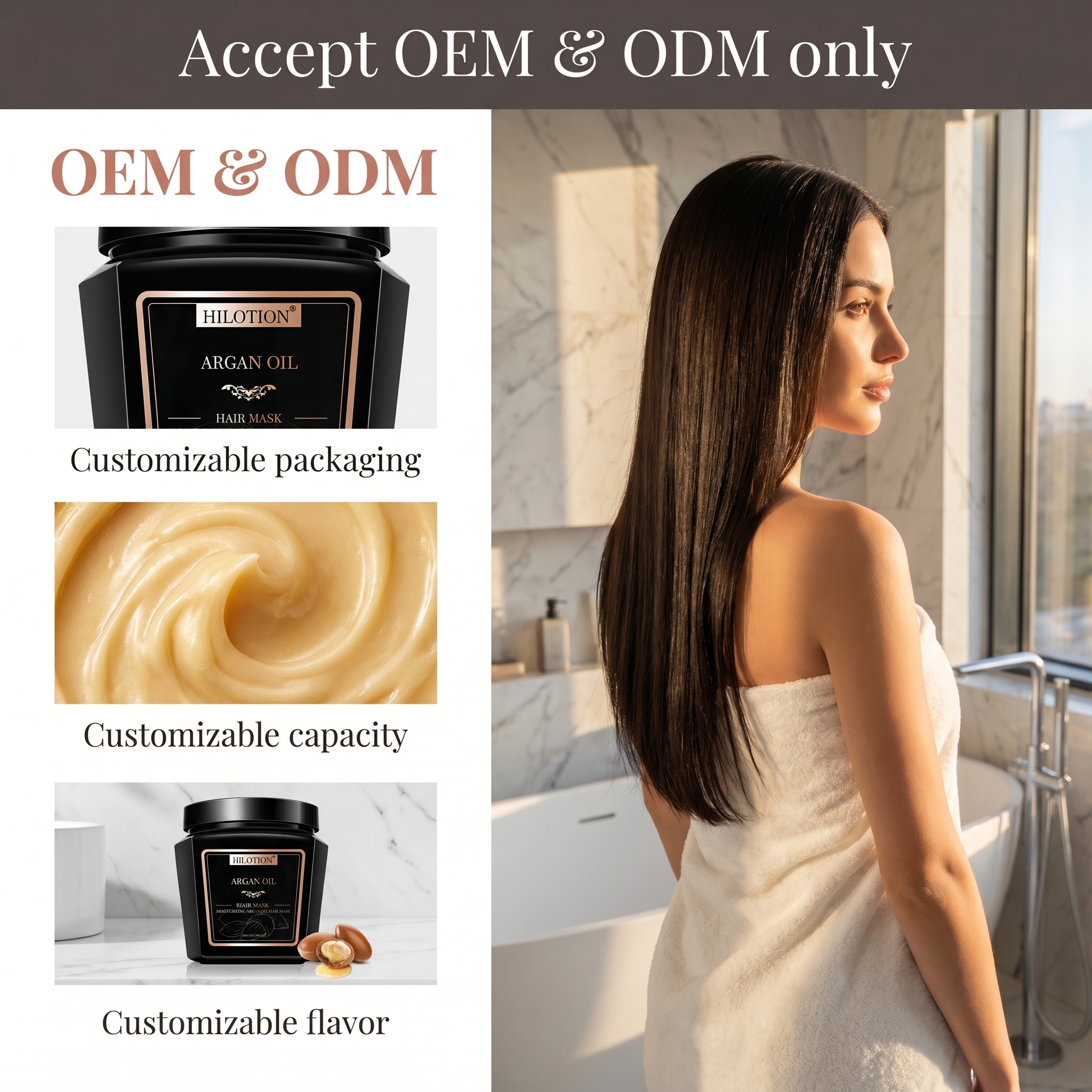 Hilotion Argan Oil Moisturizing Repair Hair Mask - Image 5