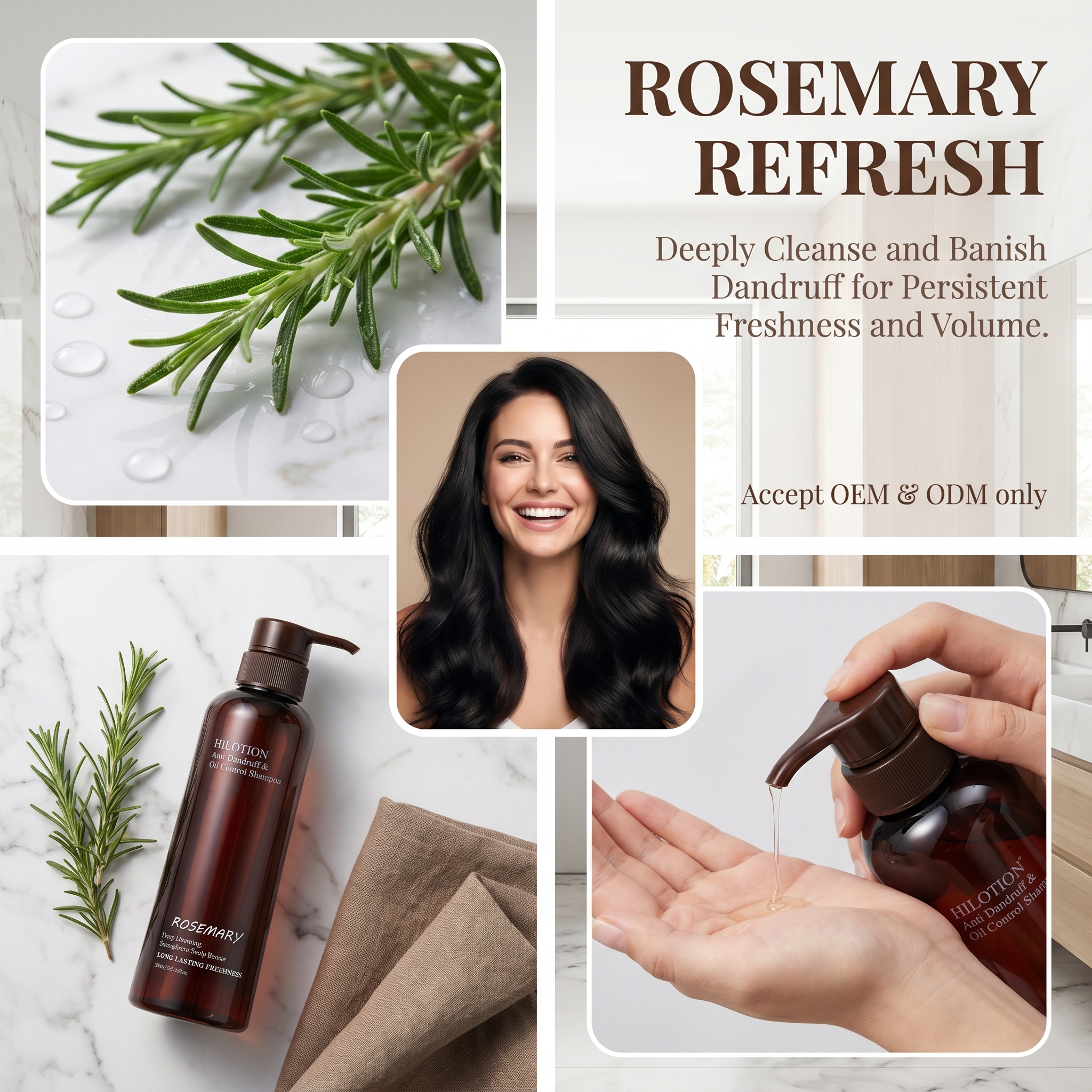 Hilotion Rosemary Anti-Dandruff & Oil Control Shampoo - Deep Cleansing for Oily Scalp (500ml) - Image 5