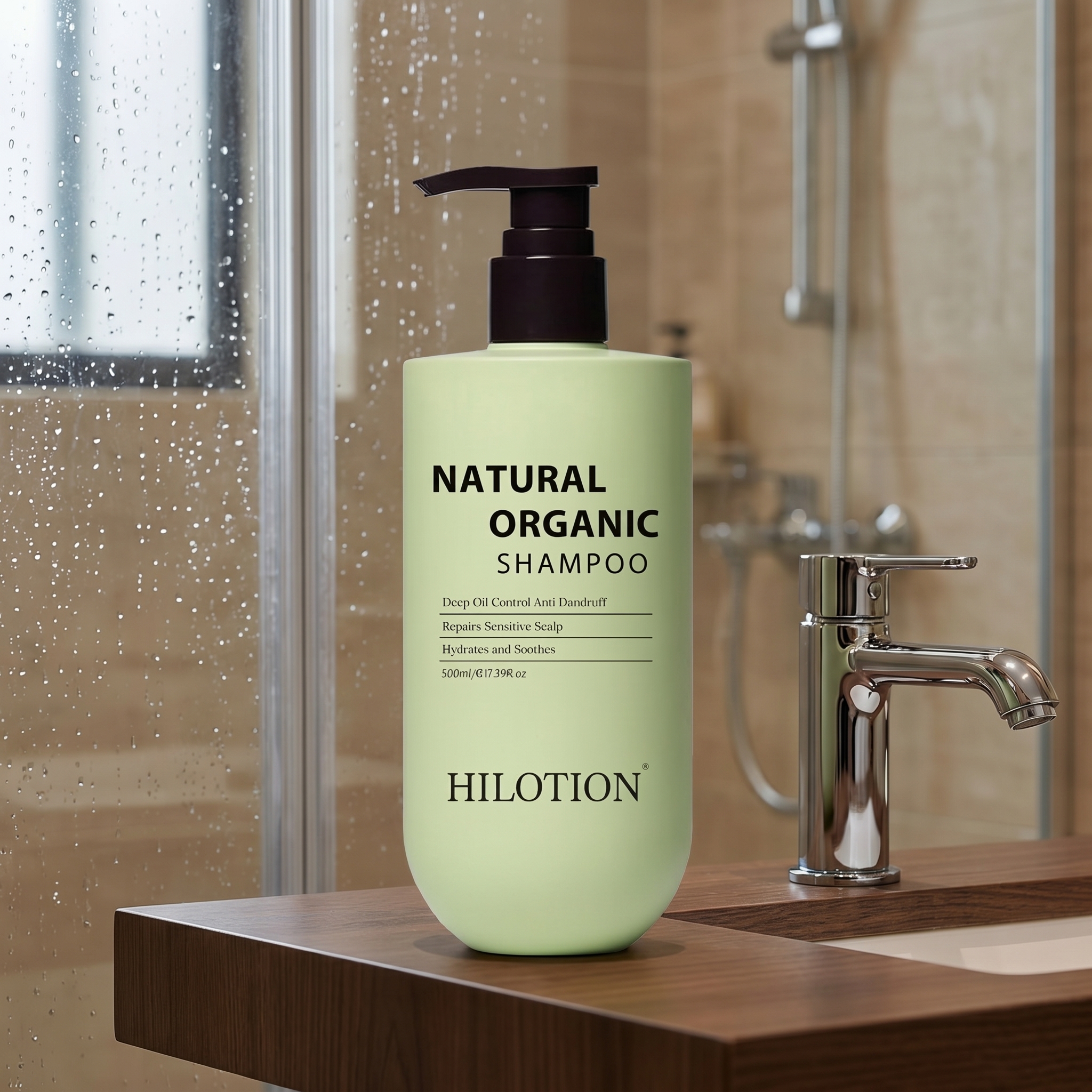Hilotion Natural Organic Shampoo - Deep Oil Control & Anti-Dandruff for Sensitive Scalp (500ml) - Image 8