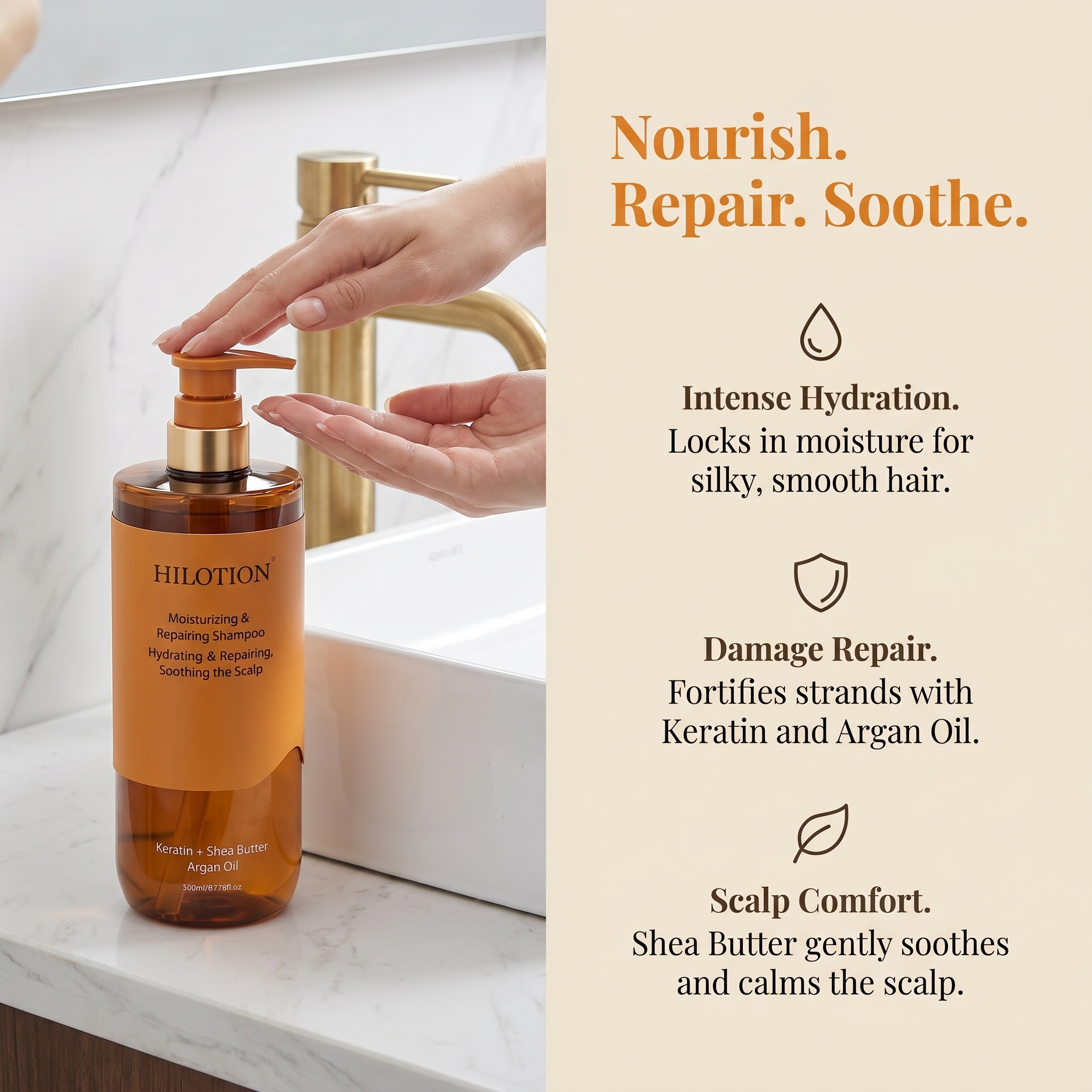 Repairing Shampoo with Shea Butter & Keratin | Hydrates & Soothes Scalp - Image 8