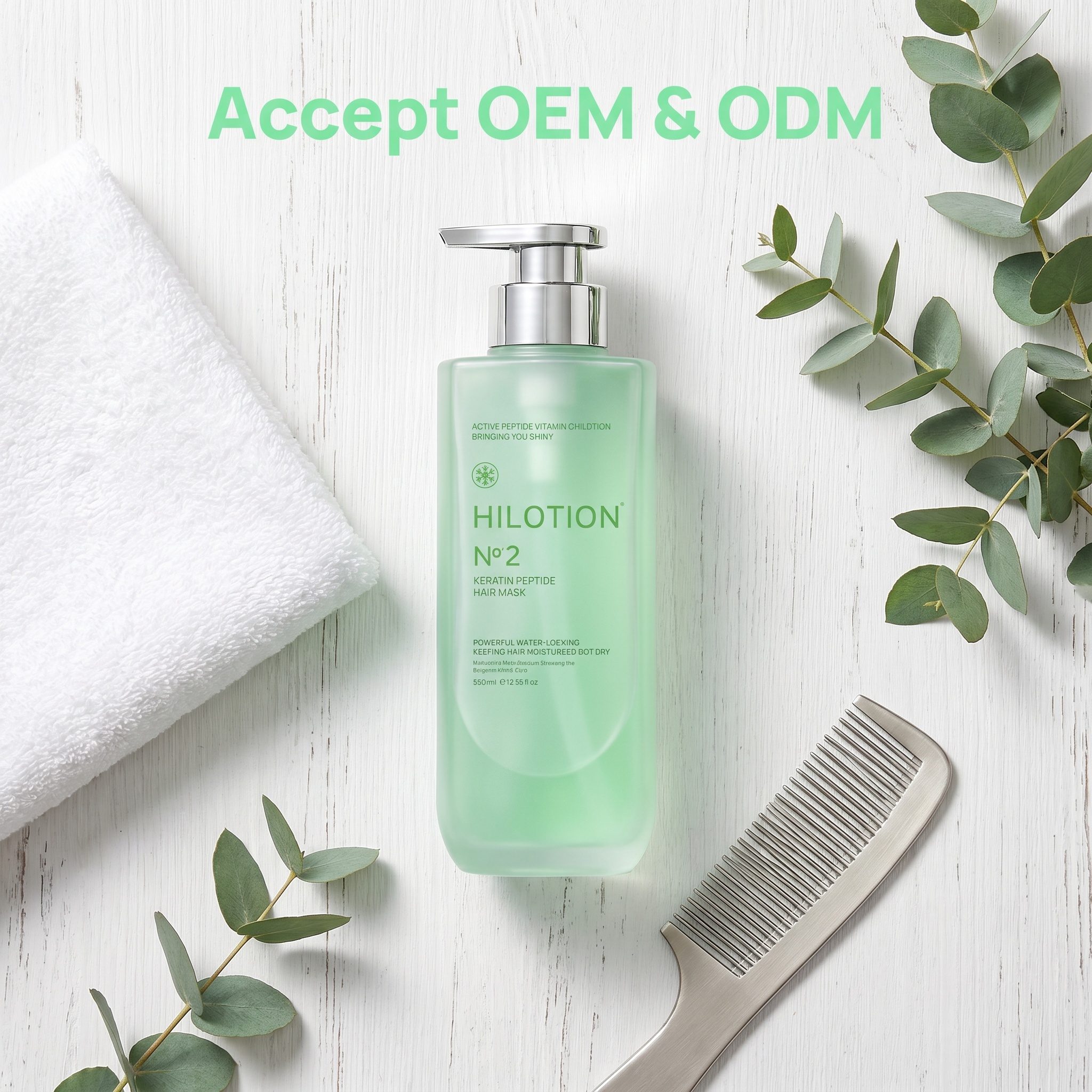 Moisturizing Hair Mask with Active Peptides & Vitamins | Locks in Moisture & Adds Shine - Image 2