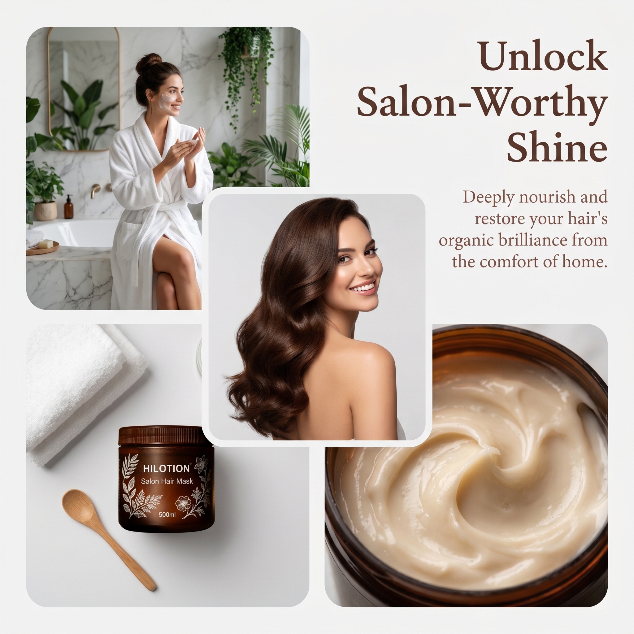 Hilotion Natural Botanical Salon Deep Repair Hydrating Hair Mask 500ml - Image 6