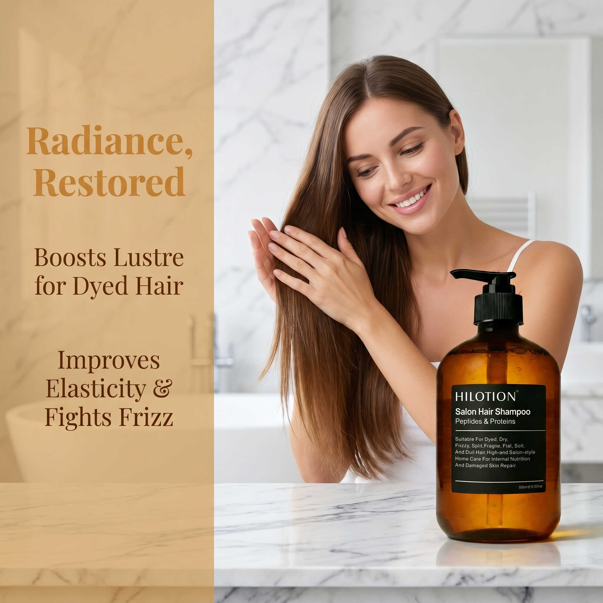 Wholesale Hilotion Salon Peptide Protein Shampoo For Colored Damaged Hair 500ml - Image 8