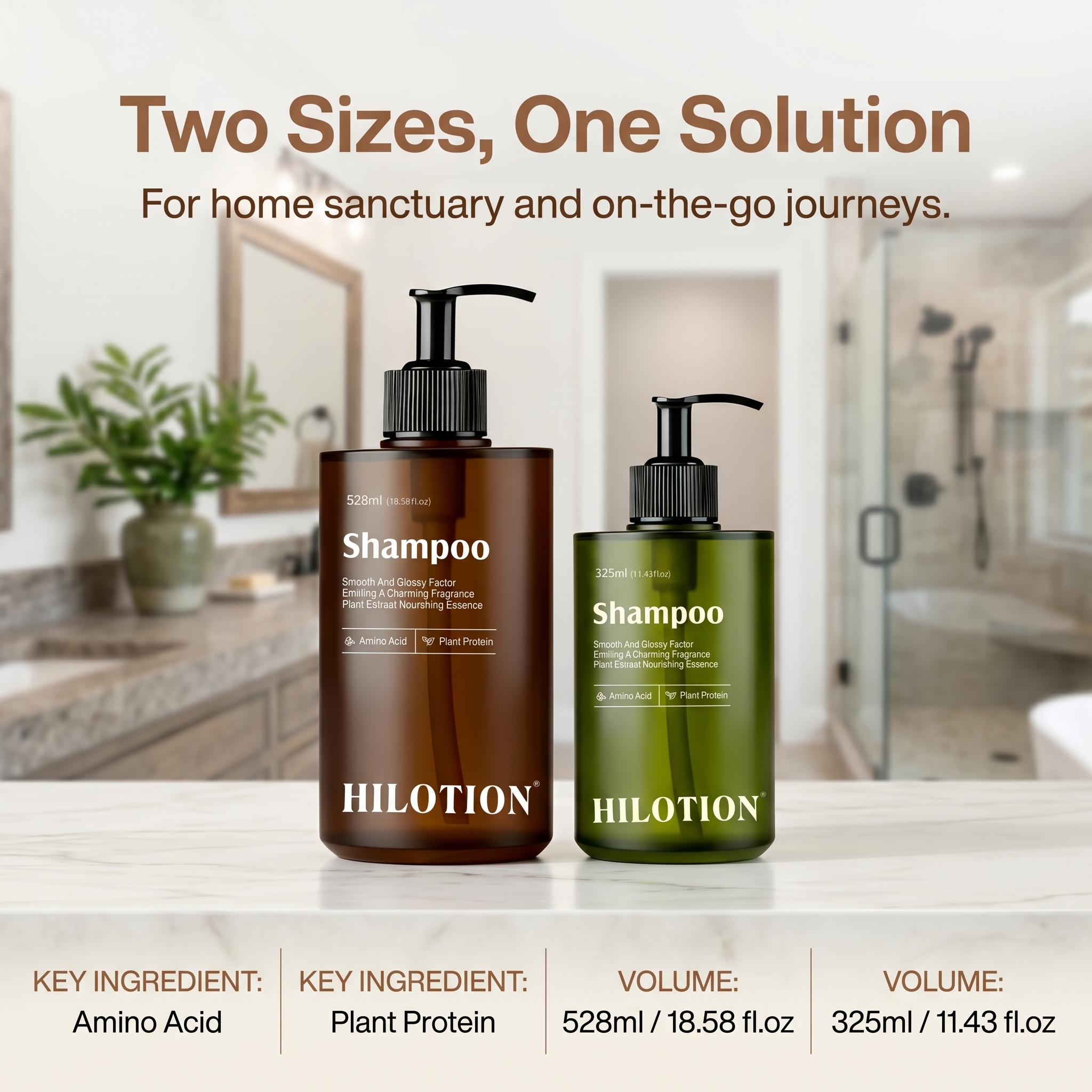 Natural Plant Extract Smooth Gloss Shampoo HILOTION 528ml For Dry Hair - Image 5