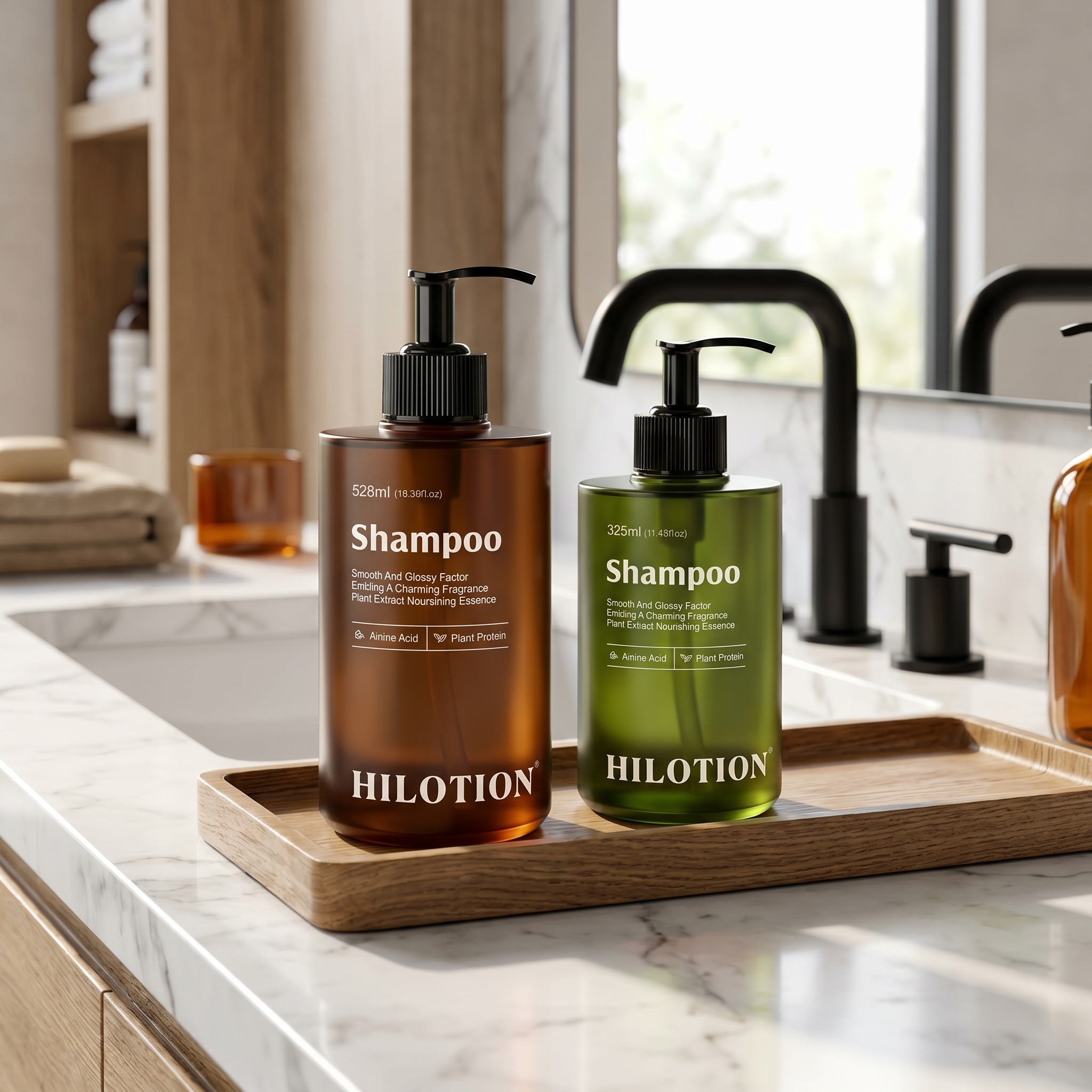Natural Plant Extract Smooth Gloss Shampoo HILOTION 528ml For Dry Hair - Image 6