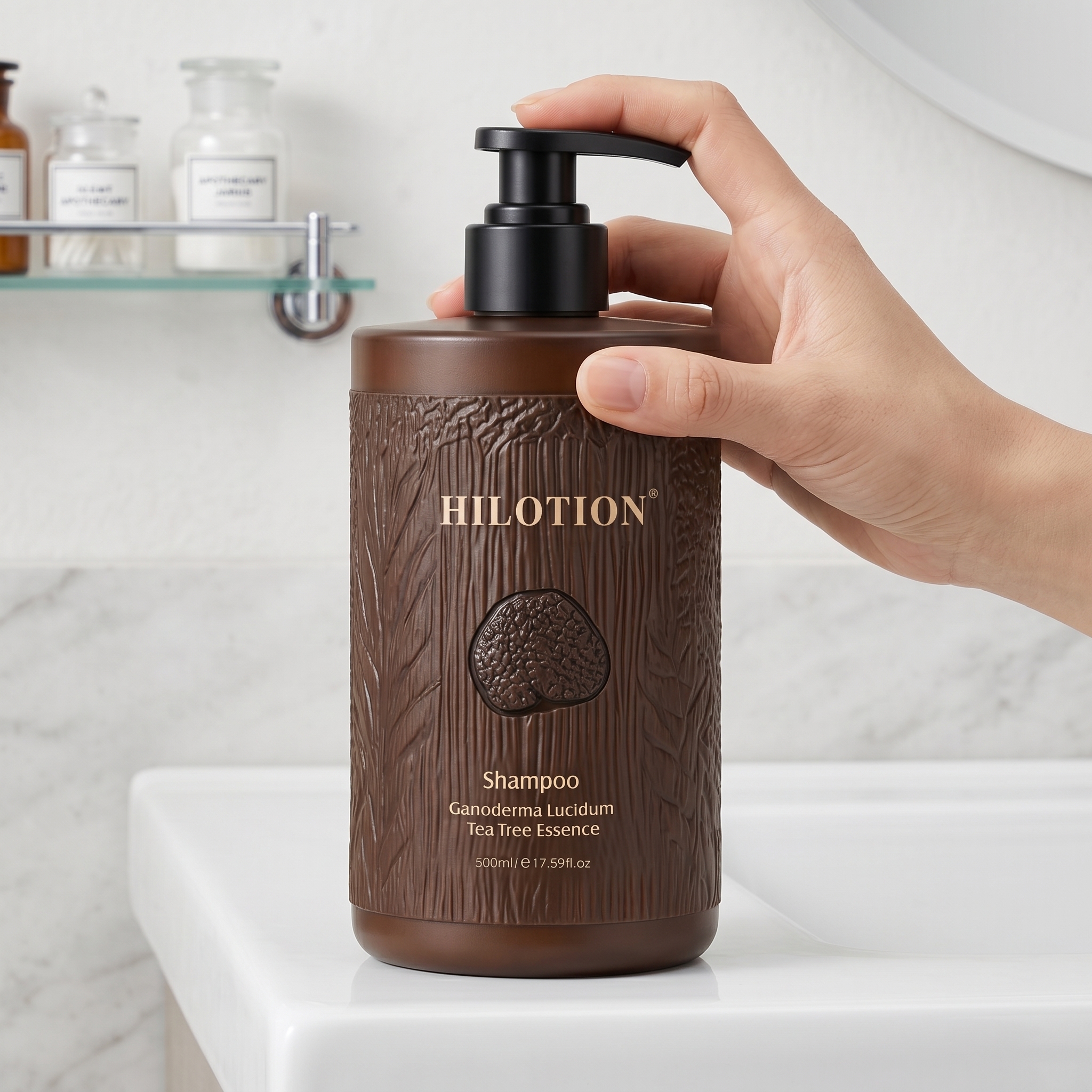 Hilotion Ganoderma Tea Tree Repair Shampoo 500ml - Image 2