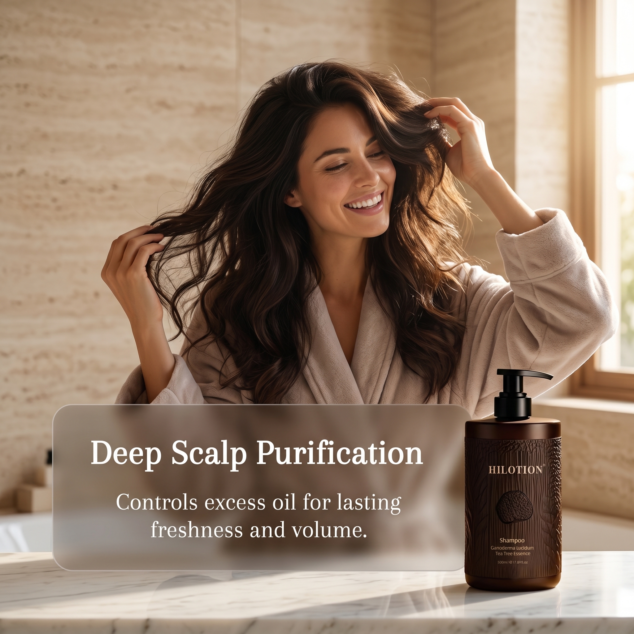 Hilotion Ganoderma Tea Tree Repair Shampoo 500ml - Image 7