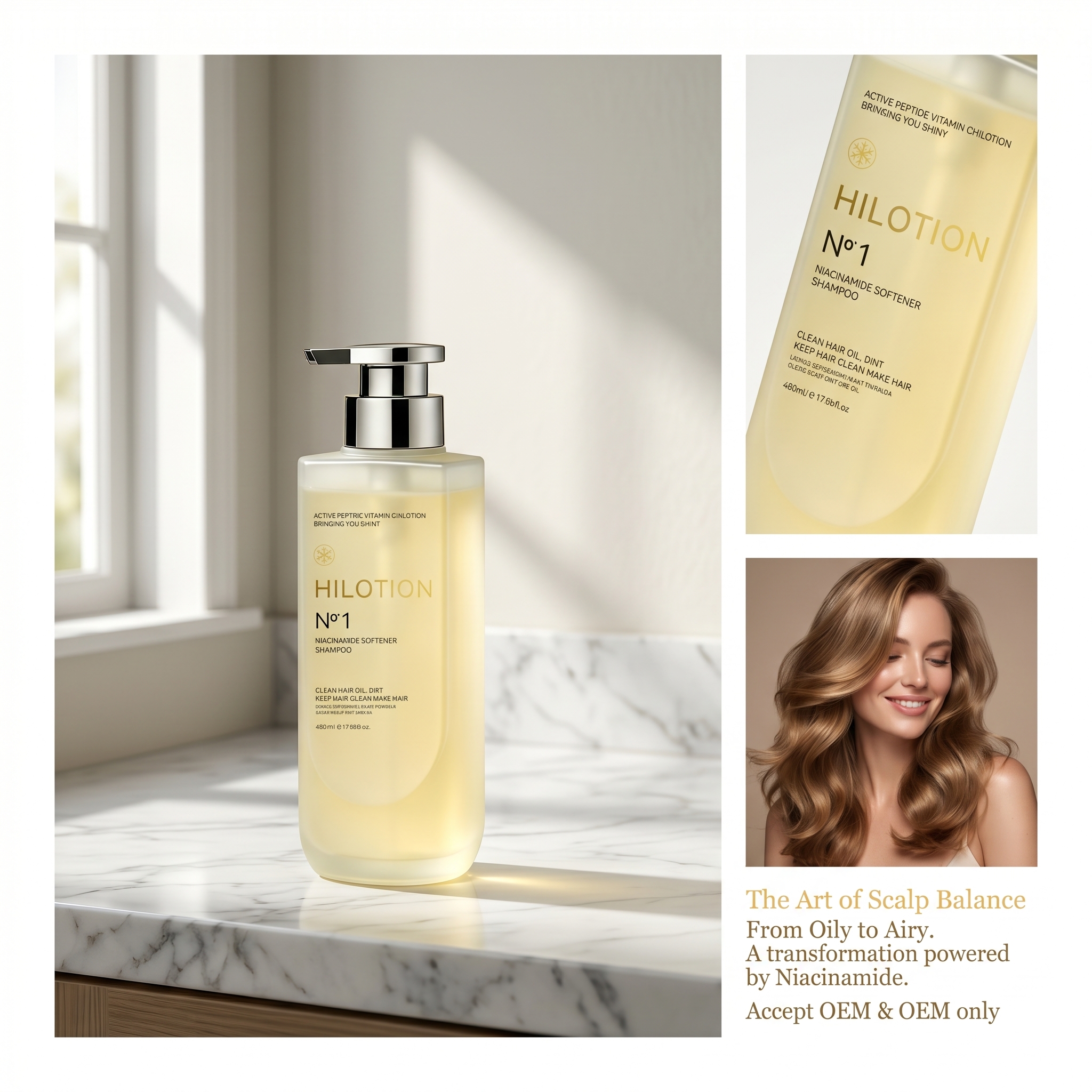 Hilotion No.1 Niacinamide Softener Shampoo Deep Oil Control 485ml - Image 2