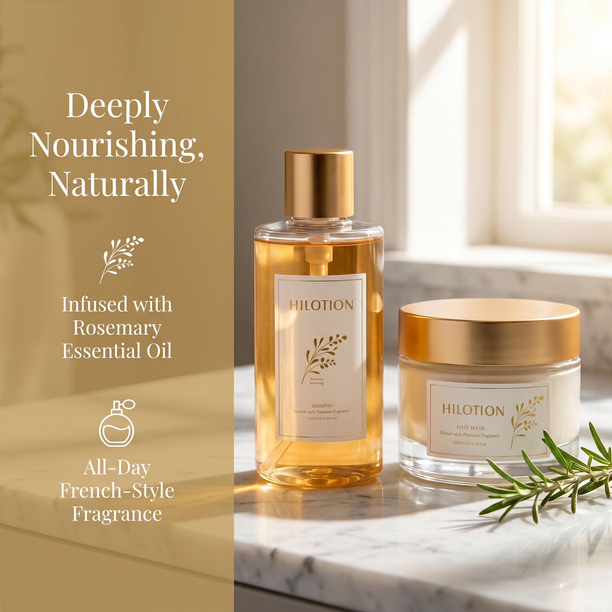 Hilotion Rosemary Scent Shampoo & Luxury Hair Mask Set - Image 3
